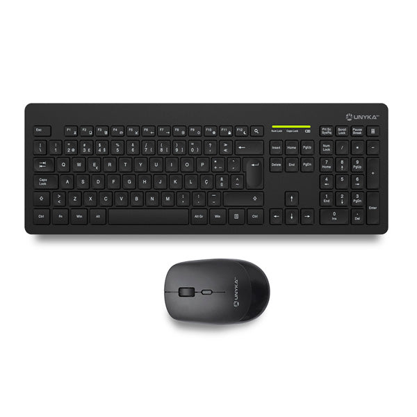 UNYKA TECLADO E RATO MK212 PRO WIRELESS RF 2.4 NANO BLACK