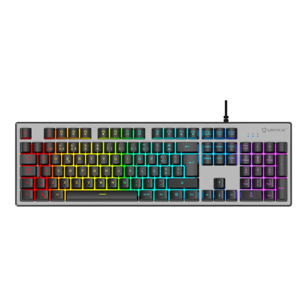 UNYKA TECLADO GAMING K244 WIRED RGB PT