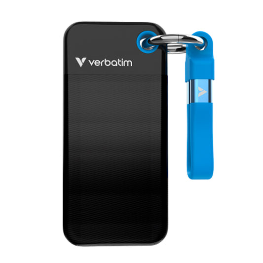 VERBATIM SSD EXTERNO POCKET 256GB USB-C BLACK/ BLUE