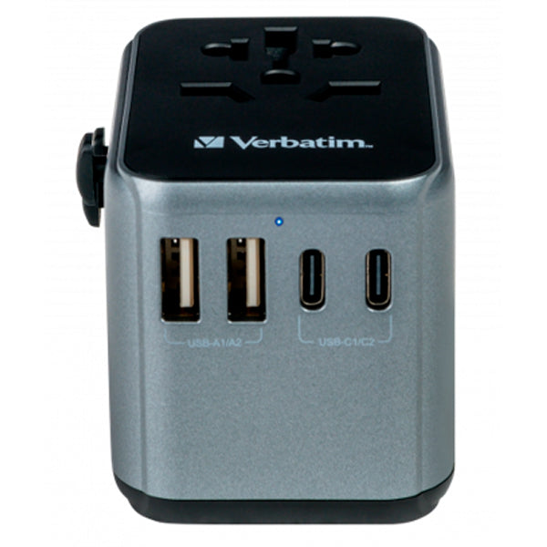 VERBATIM CARREGADOR ADAPT VIAGEM QC3 3XUSB-C 2XUSB-A PD 30W