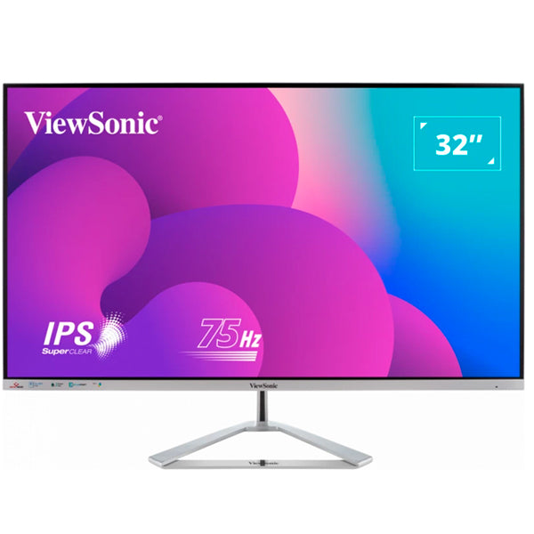 VIEWSONIC MONITOR IPS 32" 16:9 FHD 4MS 75HZ VGA HDMI DP COLUNAS VX3276-MHD-3