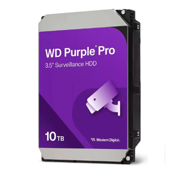 WD HDD 3.5" 10TB 512MB 7200RPM SATA  SURVEILLANCE PURPLE PRO