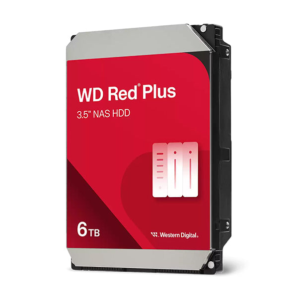WD HDD 3.5" 6TB 256MB 5400RPM SATA RED PLUS NAS