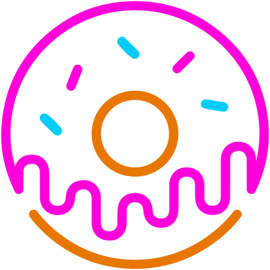 CANDY SHOCK - LED SIGN 40 DONUT (PINK/ORANGE/ICE BLUE)