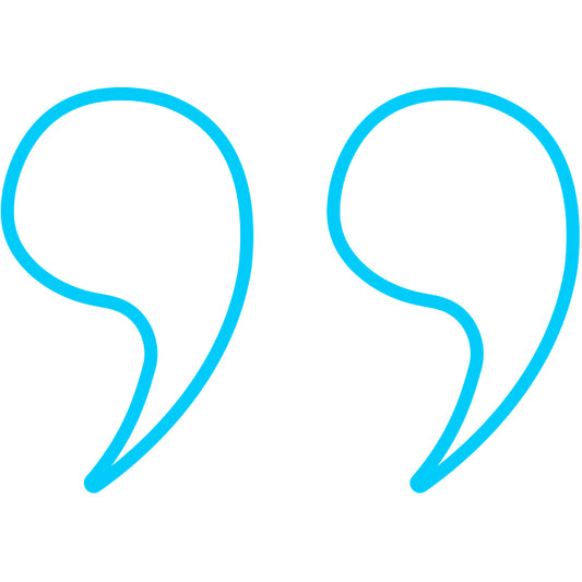 CANDY SHOCK - LED SIGN 40 INVERTED COMMAS (ICE BLUE)
