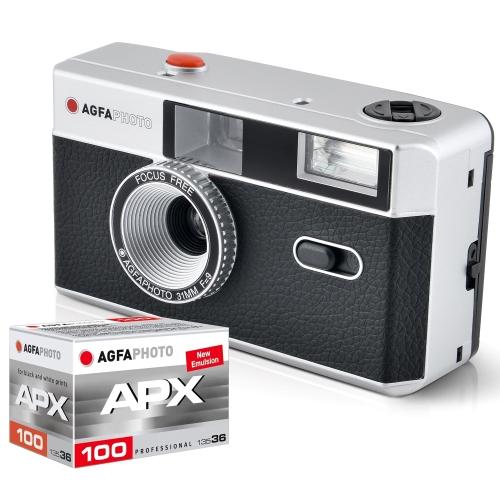 AGFA KIT CÂMARA 35MM BLACK+ ROLO APX 100 135-36