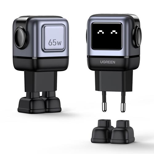 UGREEN CD361 65W ROBOT GAN TECH FAST CHARGER PRETO