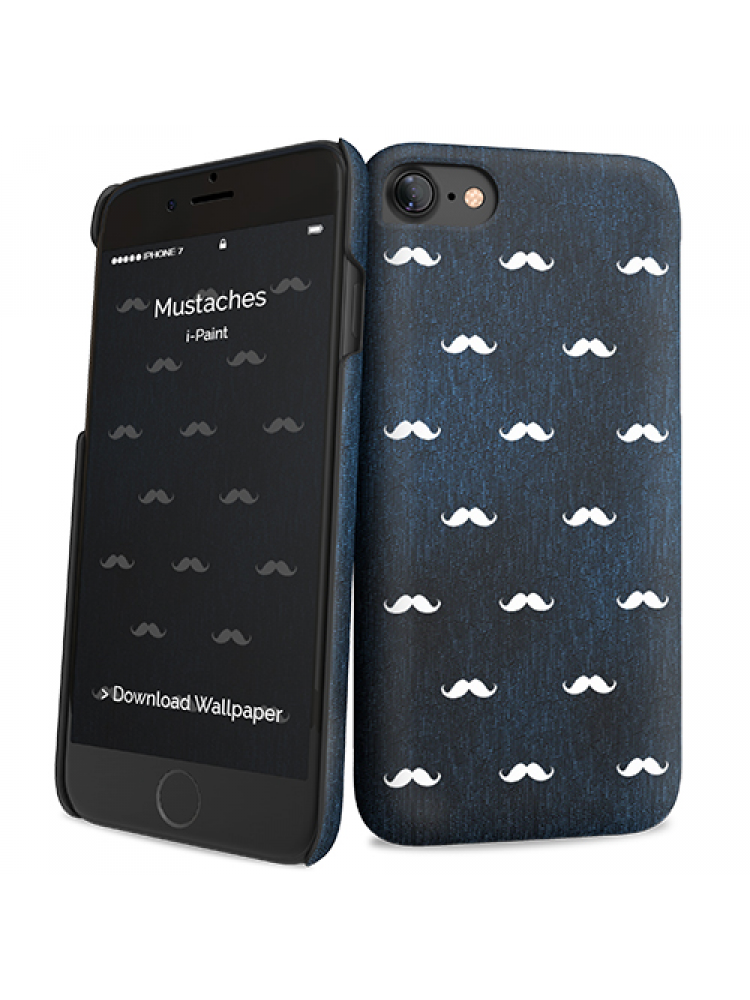 I-PAINT - HARD CASE IPHONE SE-8-7 (MUSTACHES)