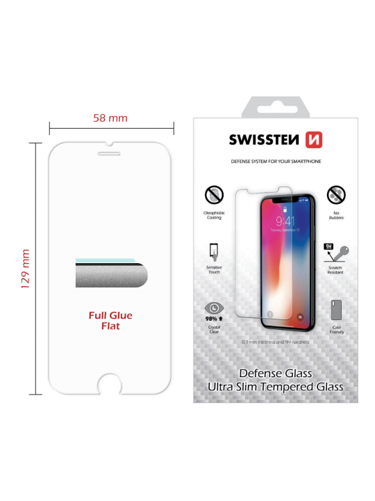 SWISSTEN - TEMPERED GLASS IPHONE SE-8-7