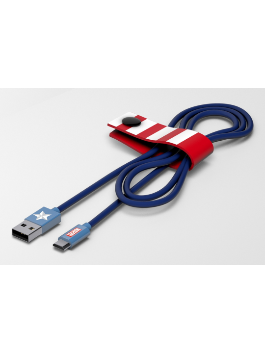 TRIBE - CABO USB-MICROUSB MARVEL (CAPTAIN AMERICA)