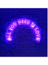 CANDY SHOCK - LED SIGN  80 ALL YOU NEED IS LOVE (PURPLE)