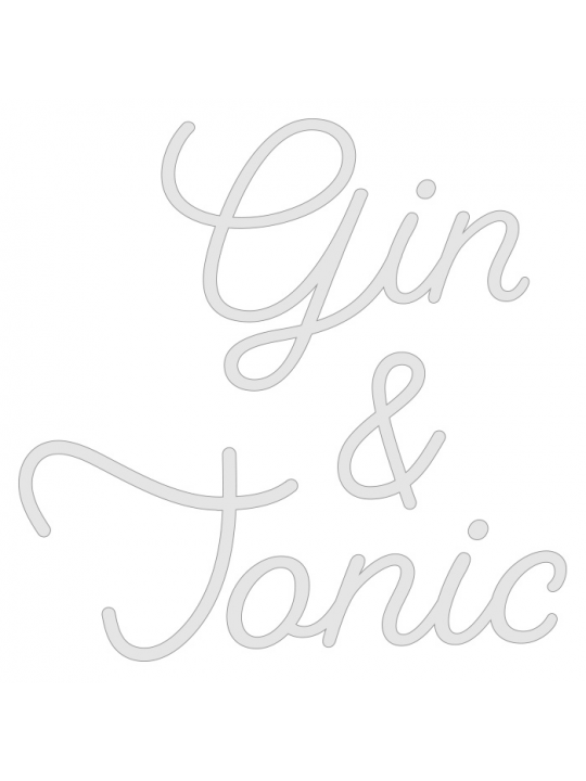 CANDY SHOCK - LED SIGN  80 GIN & TONIC (COLD WHITE)
