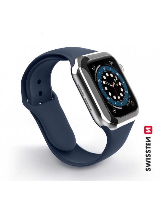 SWISSTEN - SILICONE BAND FOR APPLE WATCH 42-44MM (NAVY)