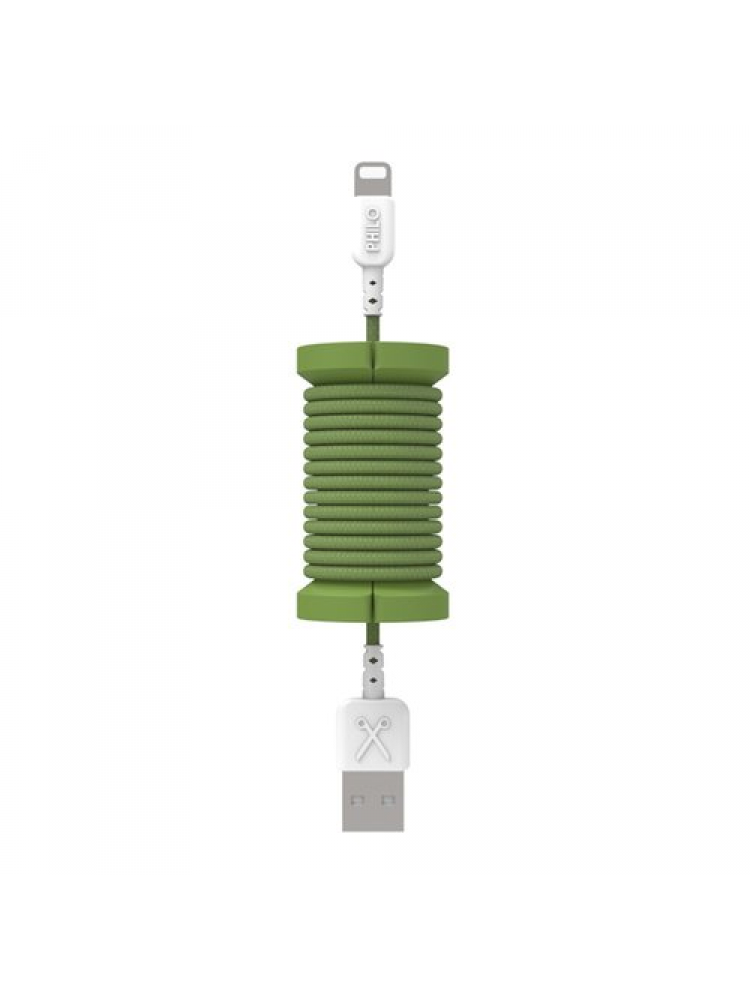 PHILO - SPOOL LIGHTNING CABLE 1M (MILITARY GREEN)