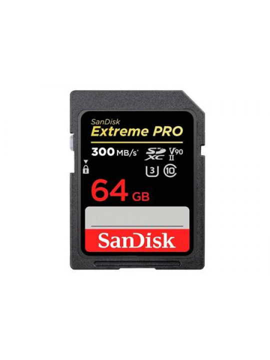 Sandisk cartao EXTREME PRO SDXC UHS-II 64GB 300MB seg