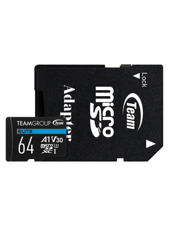MICRO SD ELITE TEAM GROUP 64GB CLASS10 UHS-I U3 V30 A1 SDHC-SDXC (90MB-S-45MB-S)