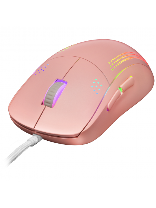 RATO MARS GAMING MMPRO MOUSE, ULTRALIGHT, 32000DPI, RGB, FEATHER, AMBIDEXTROUS, PINK