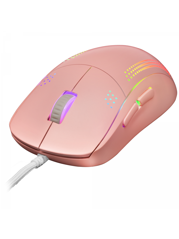 RATO MARS GAMING MMPRO MOUSE, ULTRALIGHT, 32000DPI, RGB, FEATHER, AMBIDEXTROUS, PINK