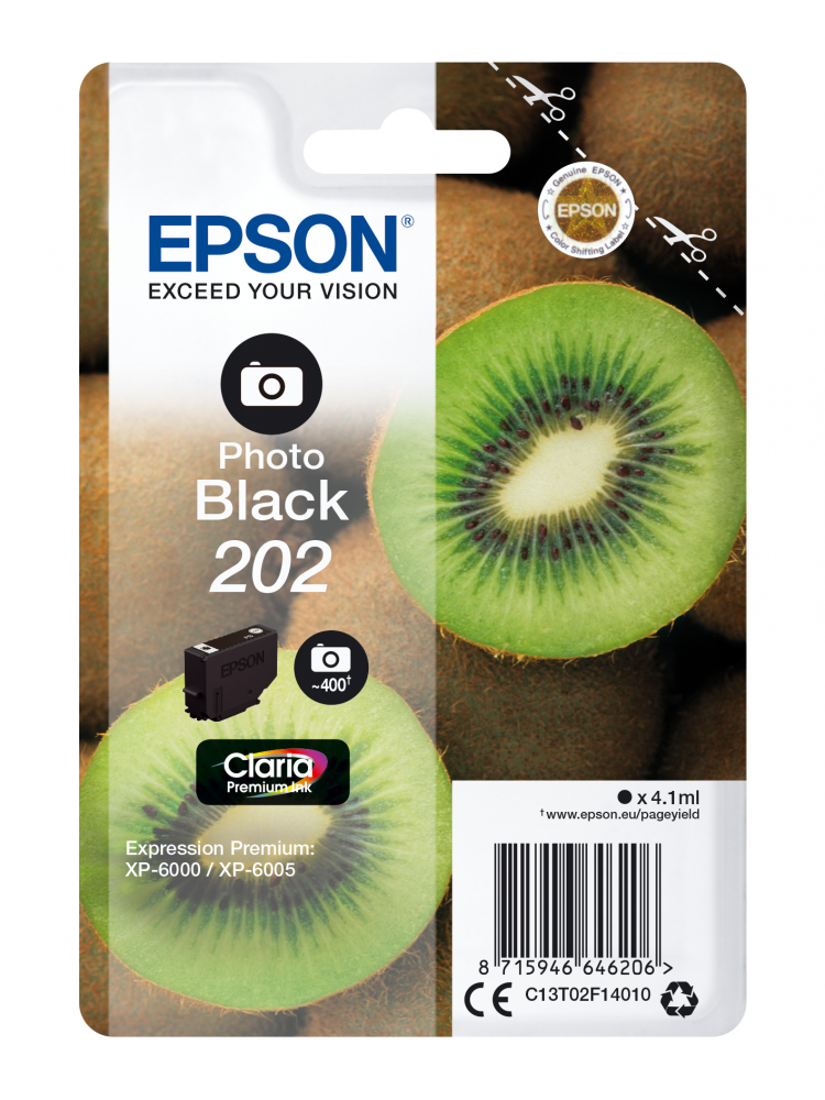 TINTEIRO EPSON 202 PRETO FOTO - EXPRESSION PREMIUM XP-600X-610X