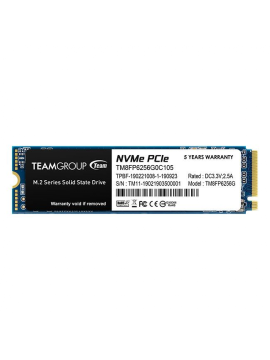SSD M.2 PCIE NVME TEAM GROUP 256GB MP33-1600R/1000W-160/200K IOPS