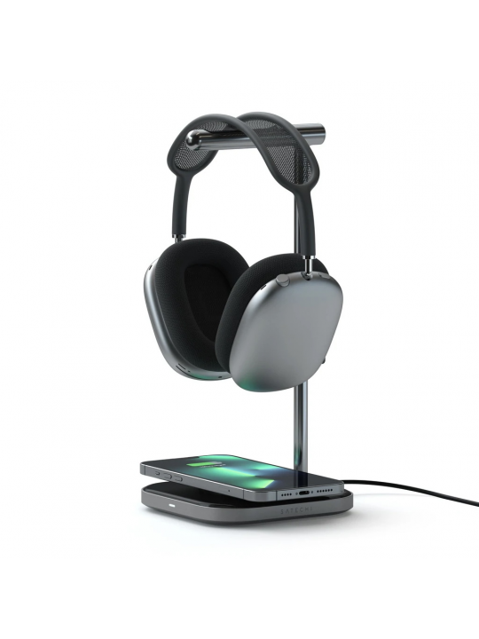 Satechi - 2-in-1 Headphones Stand with Wireless Charger