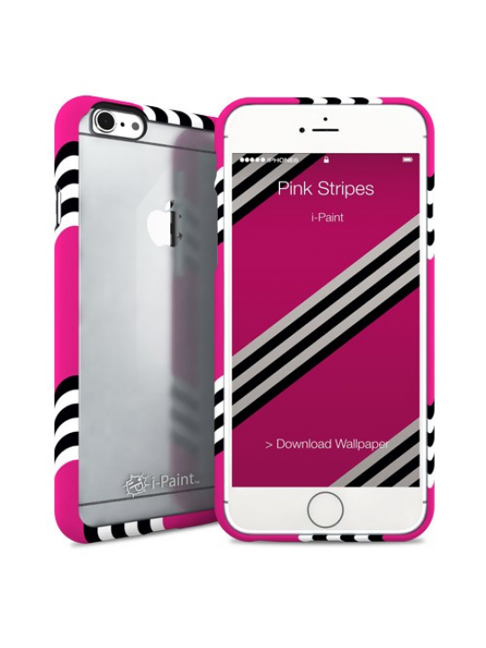 I-PAINT - GHOST CASE IPHONE 6/6S (PINK STRIPES) 