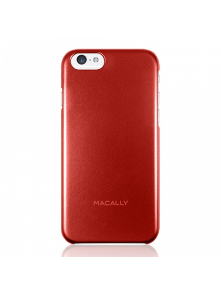 MACALLY - METALLIC SNAP-ON CASE IPHONE 6/6S (RED)