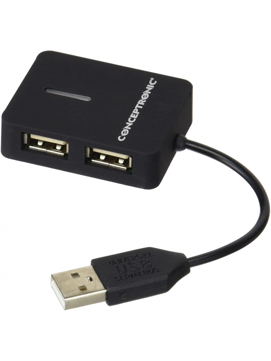 Hub Conceptronic Travel 4-Portas USB 2.0 black - C4PUSB2