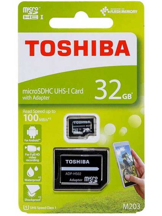 TOSHIBA CARTAO MEMORIA MICRO SDHC 32GB ADAPTADOR CLASSE10