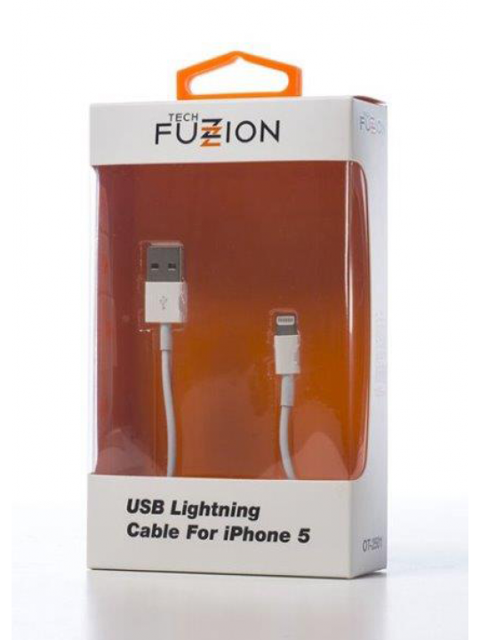 CANP USB LIGHTNING TECH FUZZION CABLE WH IPHONE 5
