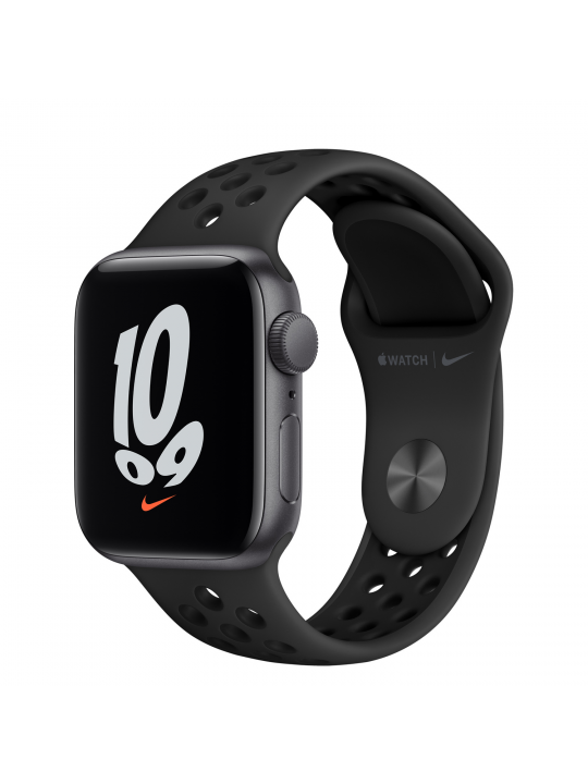 Apple Watch Nike SE GPS, 40mm Space Grey Aluminium Case, Anthracite-Black Nike Sport Band - Regular