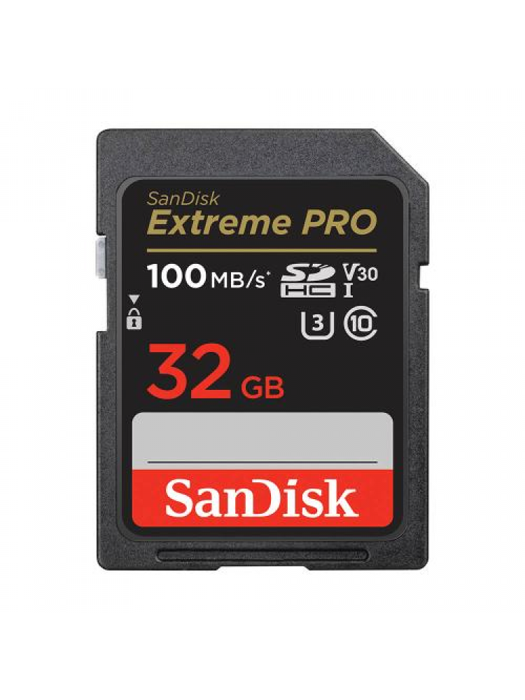 CARTÃO MEMÓRIA SANDISK EXTREME PRO SDHC 32GB 100 M/S V30 UHS-I U3