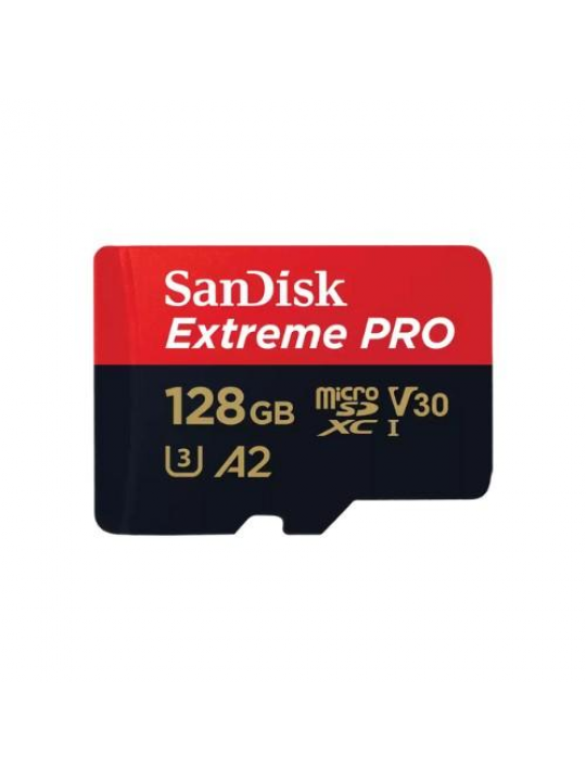 Cartão Memória SanDisk Ext PRO microSDXC 128GB-SD Adapt 200MB/s