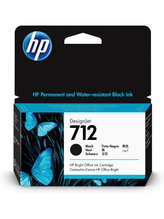 TINTEIRO HP 712 38-ML BLACK DESIGNJET INK CARTRIDGE