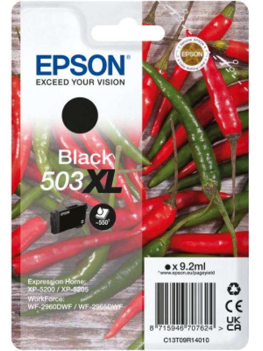 TINTEIRO EPSON 503 PRETOXL + ALARME RF - WF-296X, XP-520X