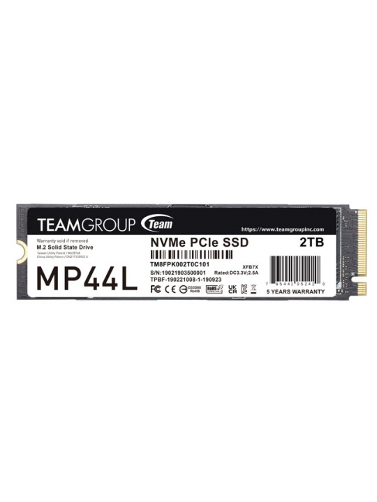 SSD M.2 PCIE 4.0 NVME TEAM GROUP 2TB MP44L-4800R-4400W-525-550K IOPS