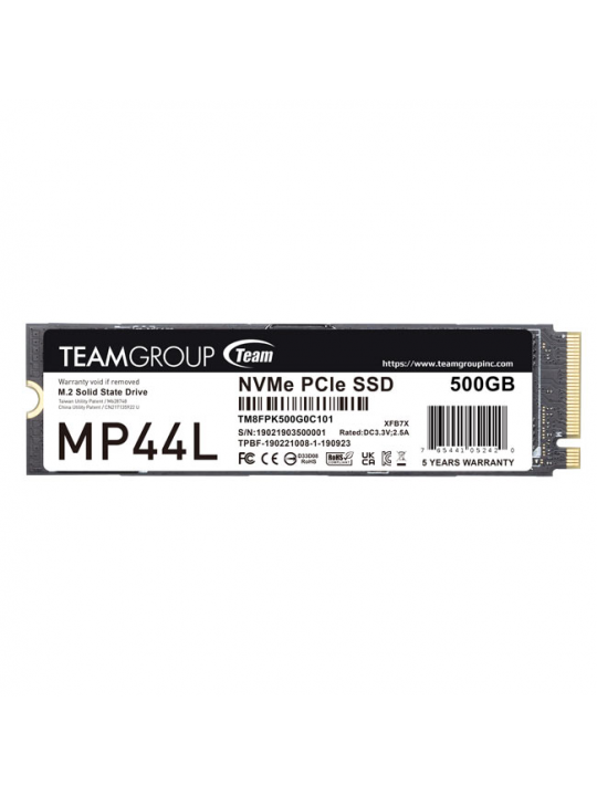 SSD M.2 PCIE 4.0 NVME TEAM GROUP 500GB MP44L-5000R-3700W-440-545K IOPS