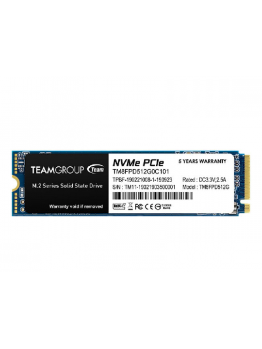 SSD M.2 PCIE NVME TEAM GROUP 512GB MP33 PRO-2400R-2100W-220-200K IOPS