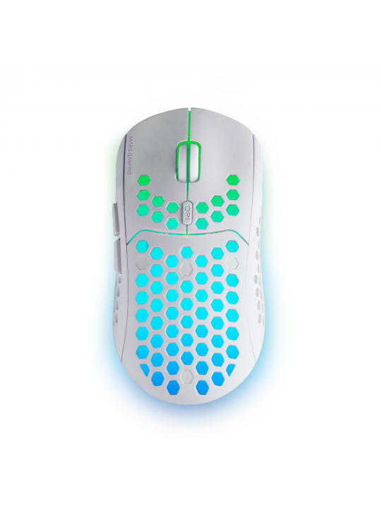 RATO MARS GAMING MMW3 WIRELESS MOUSE, 79G ULTRA-LIGH, RECHARGEABLE BATTERY, WHITE