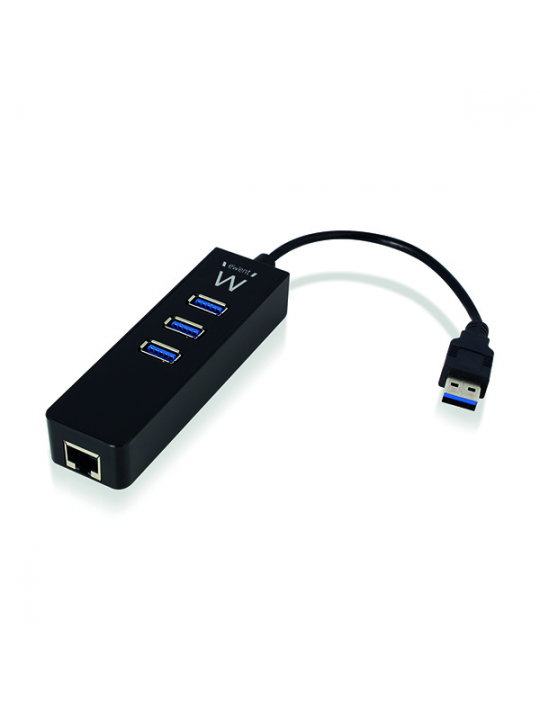 HUB EWENT USB3.1 GEN 1 3 PORT + 1 PORT GIGABIT LAN USB POWERED