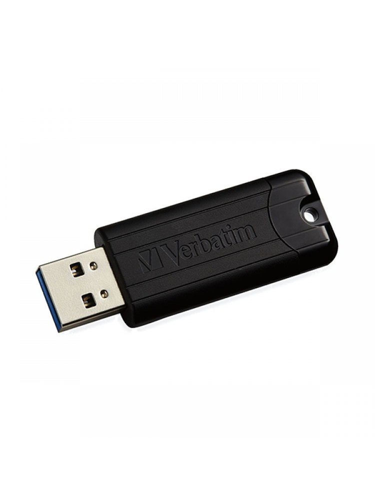 PEN VERBATIM 128GB USB 3.0 PINSTRIPE BLACK