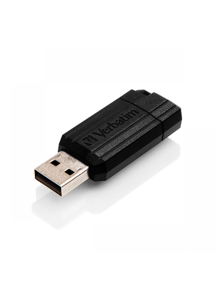PEN VERBATIM 64GB USB 2.0 PINSTRIPE BLACK