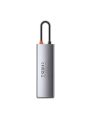 BASEUS HUB 8IN1 METAL GLEAM SERIES, USB-C PARA 3X USB 3.0 + HDMI + USB-C PD + ETHERNET RJ45 + MICROSD-SD