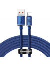 BASEUS CABO CRYSTAL SHINE USB PARA USB-C: 1.2M (AZUL)