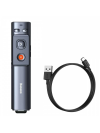 BASEUS APONTADOR ORANGE DOT WIRELESS PRESENTER (GREEN LASER)(CHARGING) CINZA