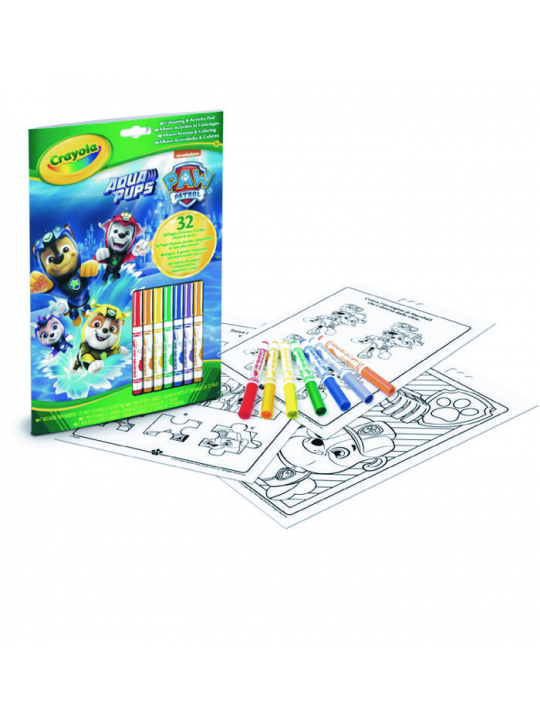 FOLHAS DE COLORIR CRAYOLA PAW PATROL + MARCADORES