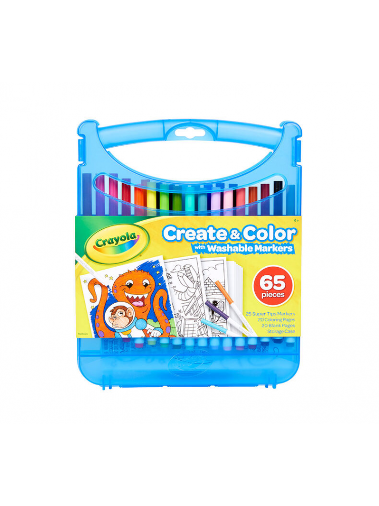 MALA CREATE & COLOUR SUPER PONTA CRAYOLA 65X