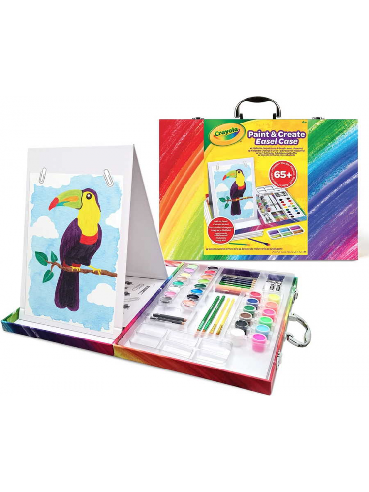 MALA PAINT & CREATE ARCO-ÍRIS COM CAVALETE CRAYOLA