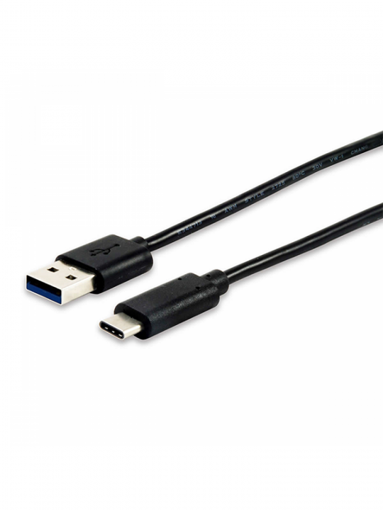 CABO EQUIP USB 3.0 TYPE-A PARA TYPE-C MACHO-MACHO 1M PRETO