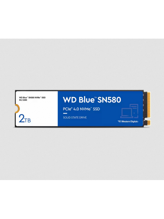 DISCO SSD M.2 PCIE 4.0 NVME WD 2TB BLUE SN580-4150R-4150W-600K-750K IOPS